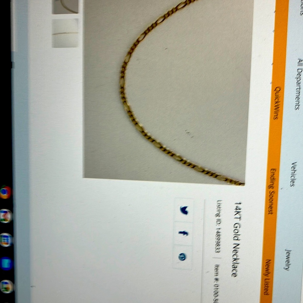 14k gold figaro 20 inch chain